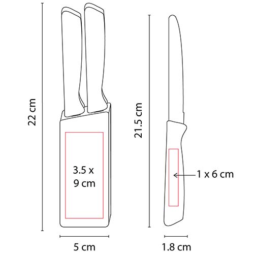 SET DE CUCHILLOS CORVI