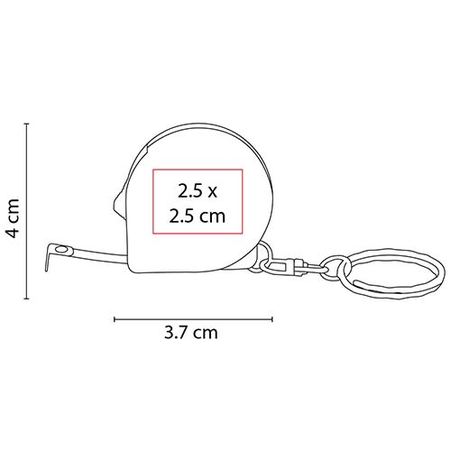 LLAVERO FLEXÓMETRO MEASURE AZUL